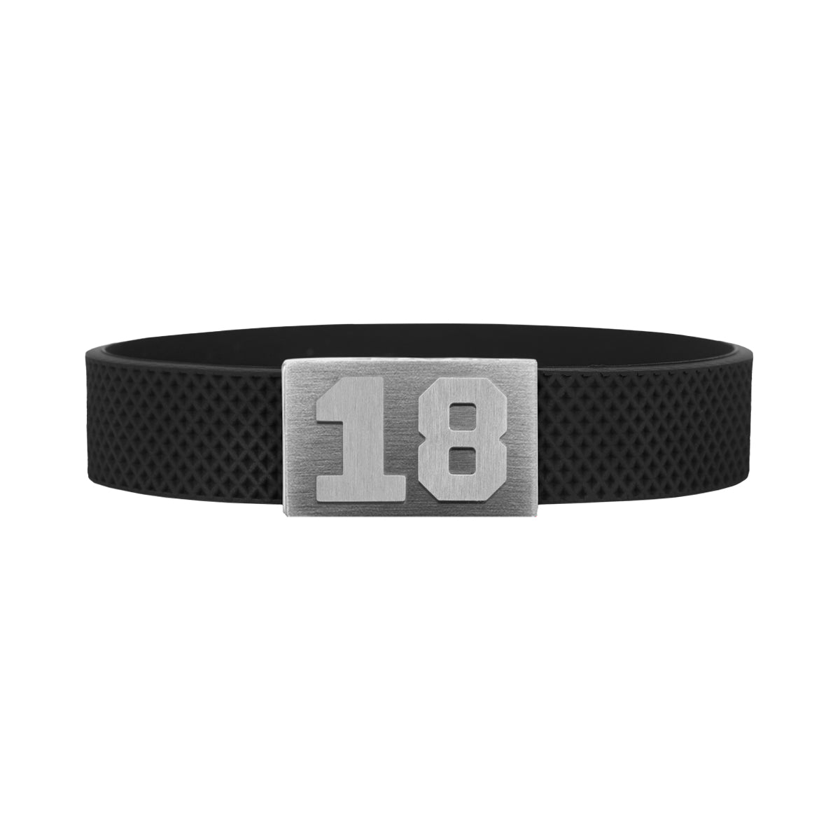 BRAYCE HockeyPuck bracelet with number 18
