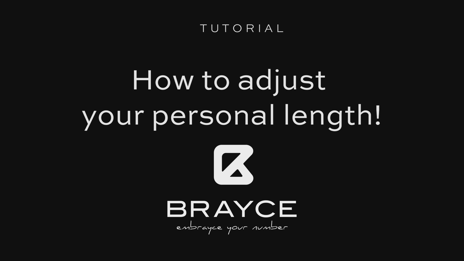 Load video: BRAYCE Tutorial bracelet your personal length