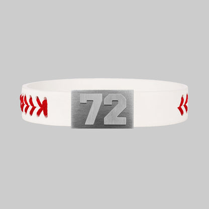 BRAYCE Baseball bracelet with number 72