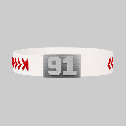 BRAYCE Baseball bracelet with number 91