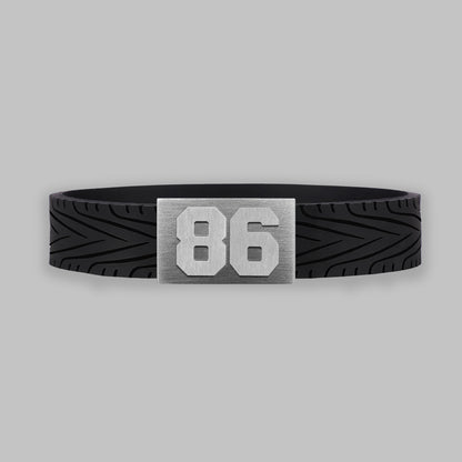 BRAYCE RacingTire bracelet with number 86